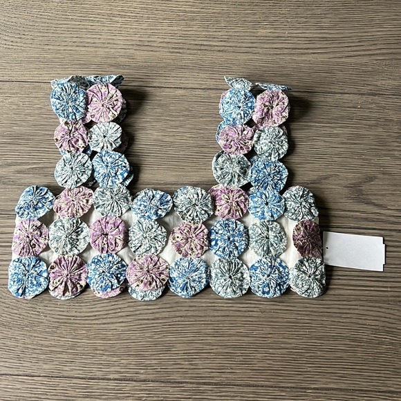 SEA ‘IDA‘ PRINT YO YO CROCHET CROPPED TANK XS 460$ - Picture 5 of 9